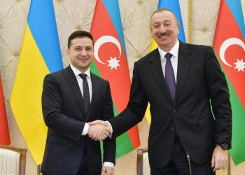 إلهام علييف وفلاديمير زيلينسكي.صورة.الرئاسة الأذربيجانية