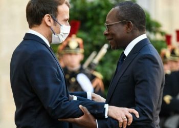 الرئيس الفرنسي، إيمانويل ماكرون في بنين.صورة.تويتر