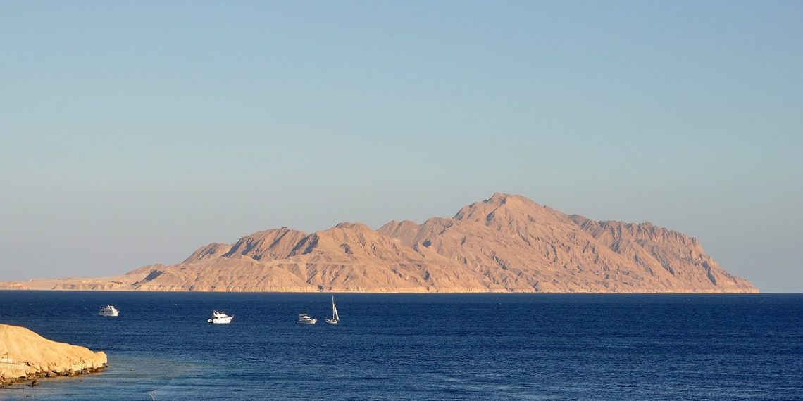 جزيرة ومضيق تيران.صورة.تويتر