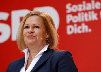 وزيرة الداخلية الألمانية، نانسي فيزر.صورة.رويترز