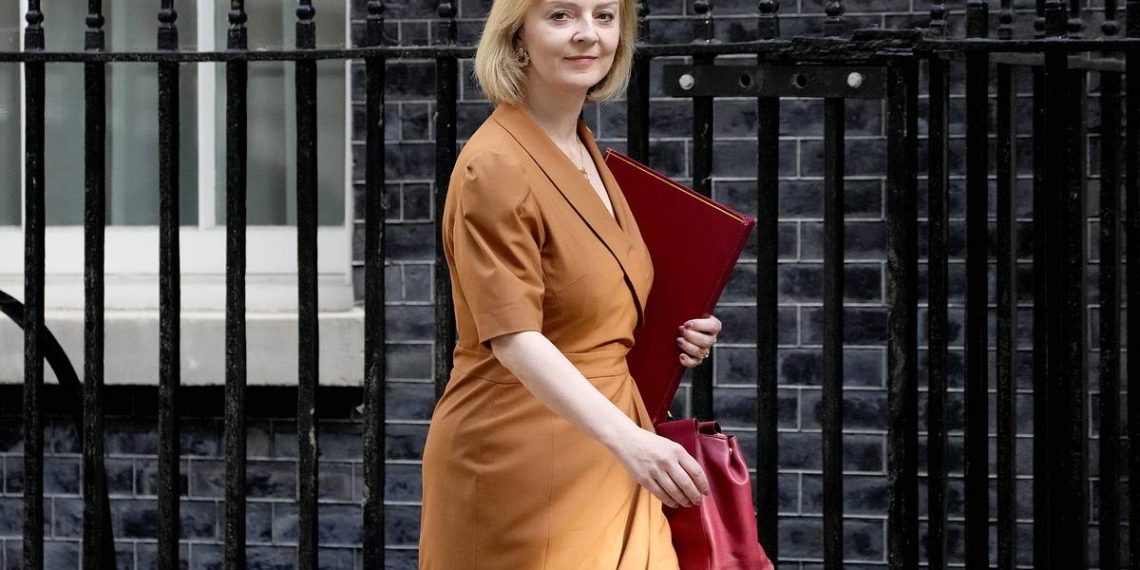 وزيرة الخارجية البريطانية، ليز تروس.صورة.AP