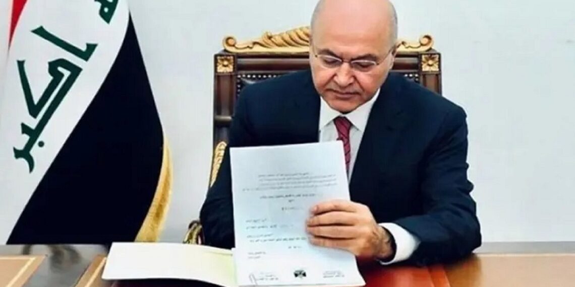 الرئيس العراقي، برهم صالح.صورة.تويتر