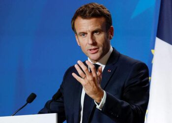 الرئيس الفرنسي، إيمانويل ماكرون.صورة.رويترز