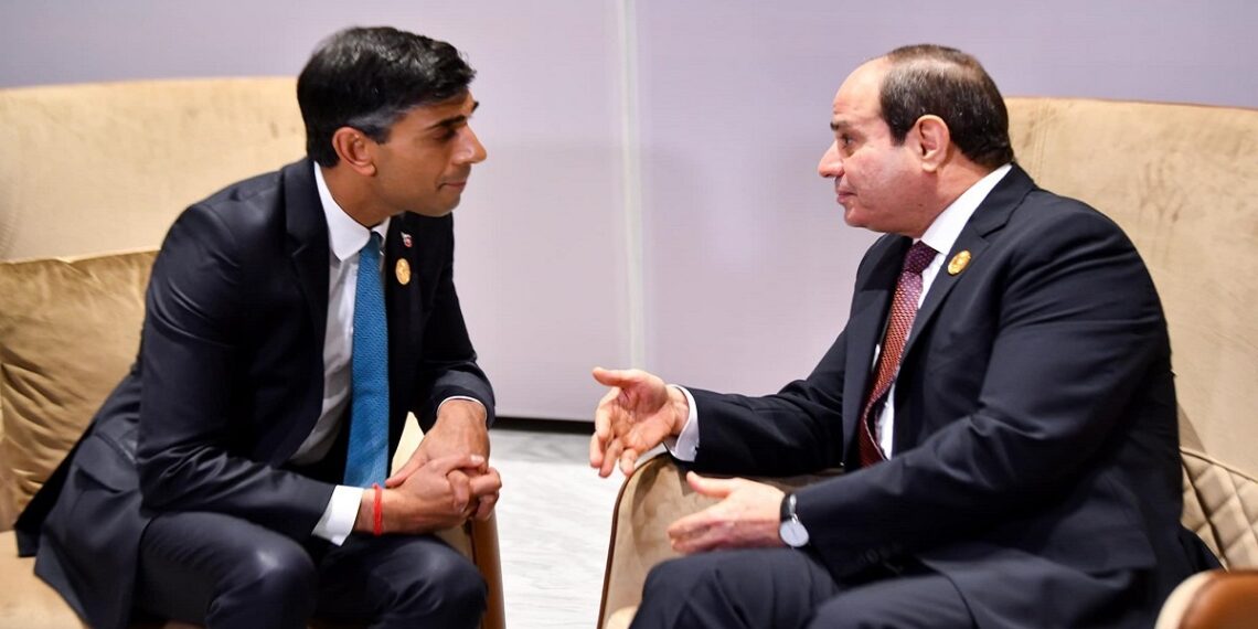 عبد الفتاح السيسي، وريشي سوناك.صورة.موقع الرئاسة المصرية