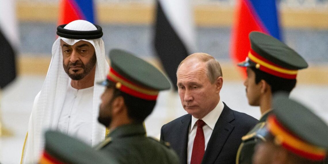 فلاديمير بوتين، ومحمد بن زايد.صورة.سبوتنيك