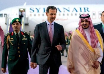 الرئيس السوري بشار الأسد في مطار جدة.صورة.رويترز