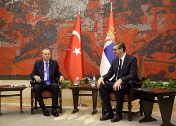 رجب طيب أردوغان وألكسندر فوسيتش.صورة.EAP