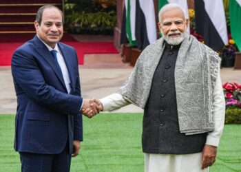 الرئيس المصري عبد الفتاح السيسي، ورئيس الوزراء الهندي، ناريندا مودي.صورة.التلغراف