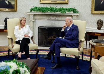 جو بايدن، وجورجيا ميلوني.صورة.رويترز