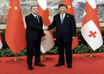 إيراكلي غاريباشفيلي وشي جين بينغ.صورة.موقع الحكومة الجورجية