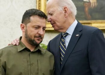 جو بايدن، وفولوديمير زيلينسكي.صورة.يورونيوز