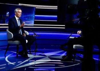 الأمين العام السابق لحلف شمال الأطلسي ينس ستولتنبرغ.صورة.رويترز