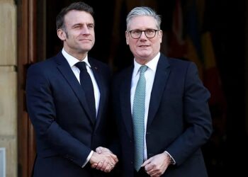 إيمانويل ماكرون، وكير ستارمر.صورة.AFP