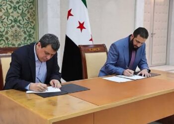 مظلوم عبدي، وأحمد الشرع.صورة.مواقع التواصل الاجتماعي