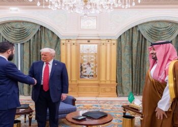 دونالد ترامب، وأحمد الشرع.صورة.سانا