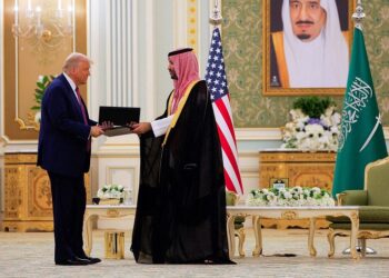 دونالد ترامب، ومحمد بن سلمان.صورة.رويترز