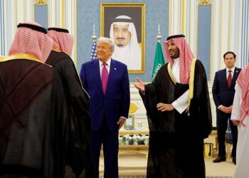 دونالد ترامب، ومحمد بن سلمان.صورة.رويترز