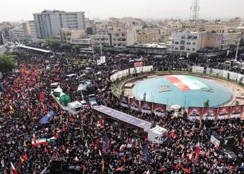 مراسم تشييع جثامين الشهداء الإيرانيين